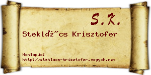 Steklács Krisztofer névjegykártya